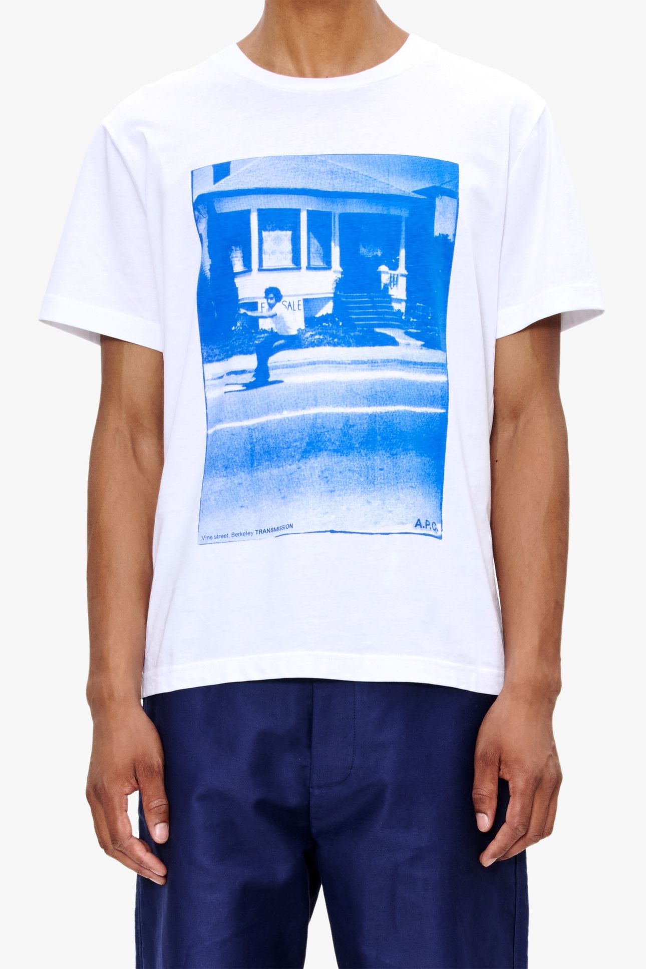 UNISEX T-SHIRT MC CALIFORNIA BLUE 1
