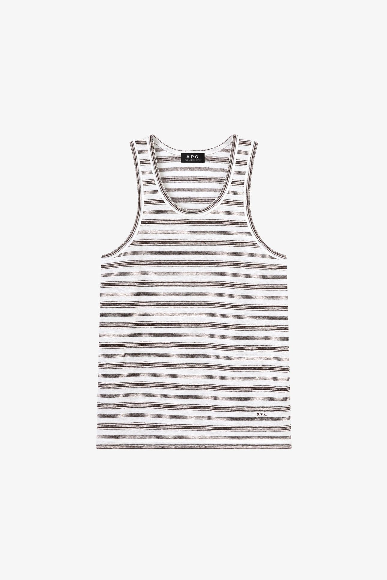 TOP LOOSE-FIT SLEEVELESS STRIPED BROWN 4