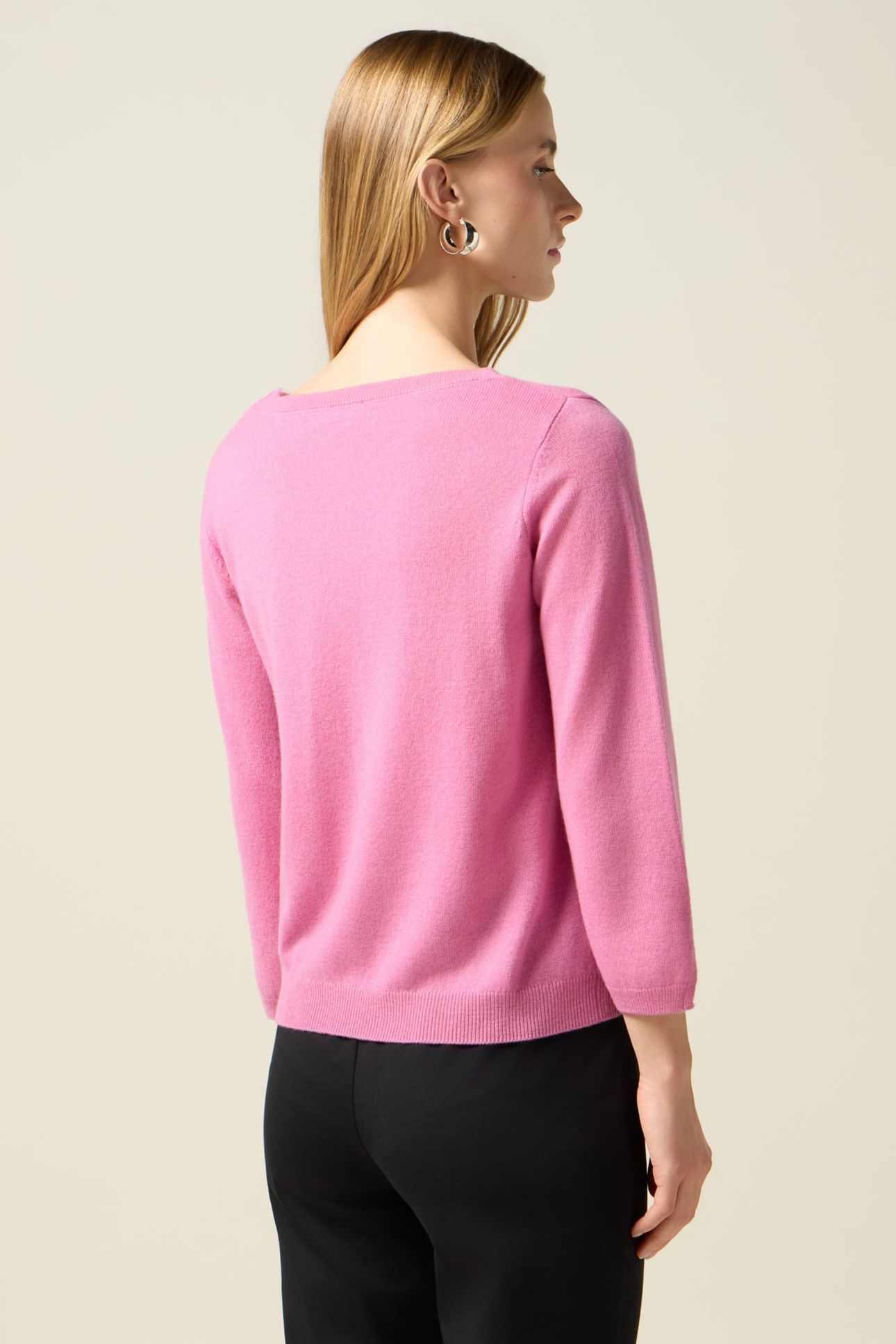 WOOL AND CASHMERE CARDIGAN WITH BUTTONS PINK 2