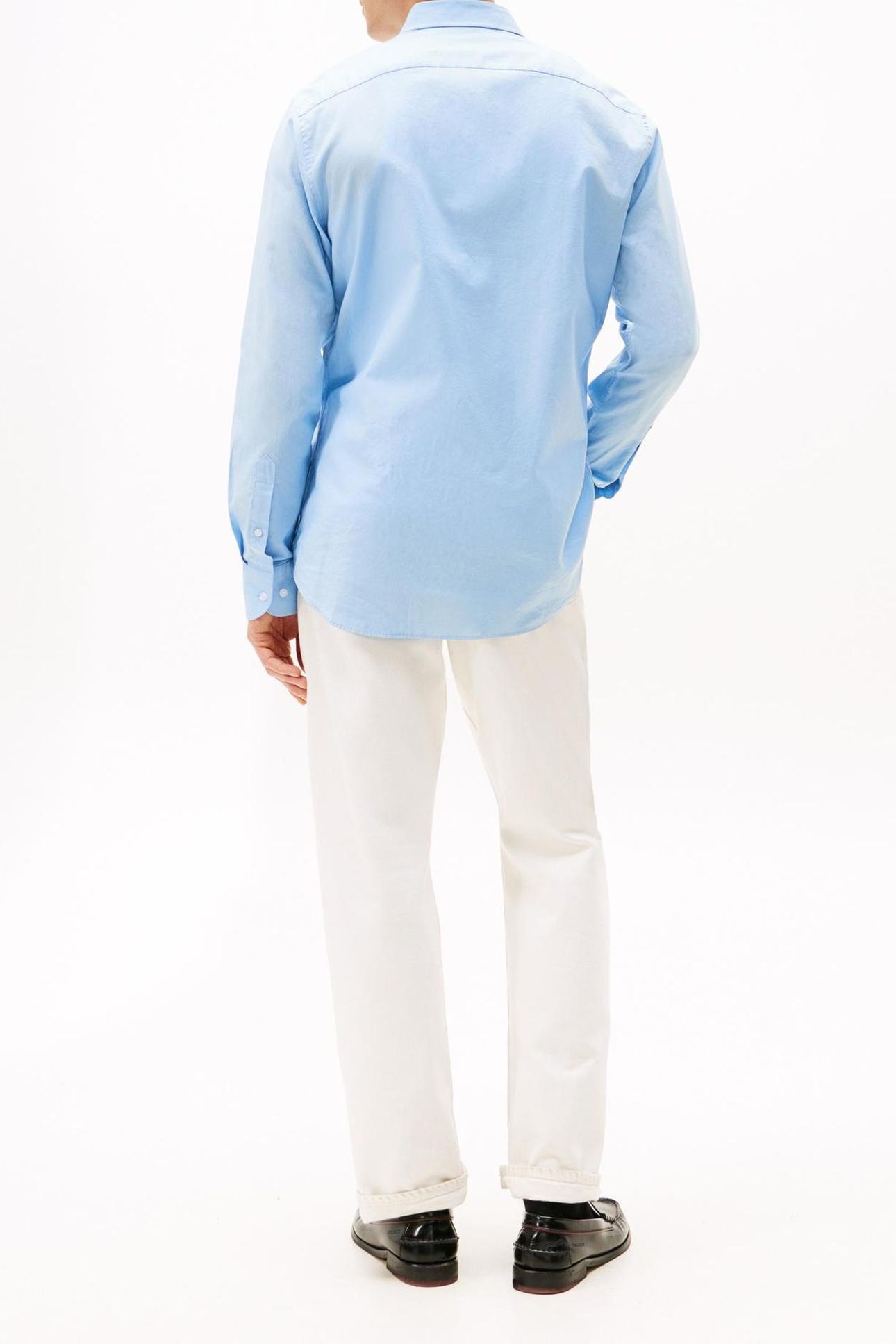 OXFORD SOLID STITCH SHIRT CHAMBRAY BLUE 3