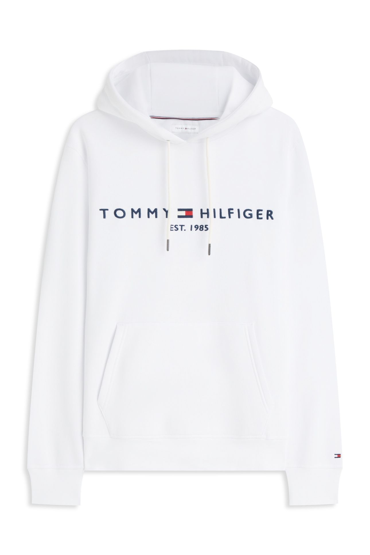 TOMMY LOGO HOODY WHITE 4