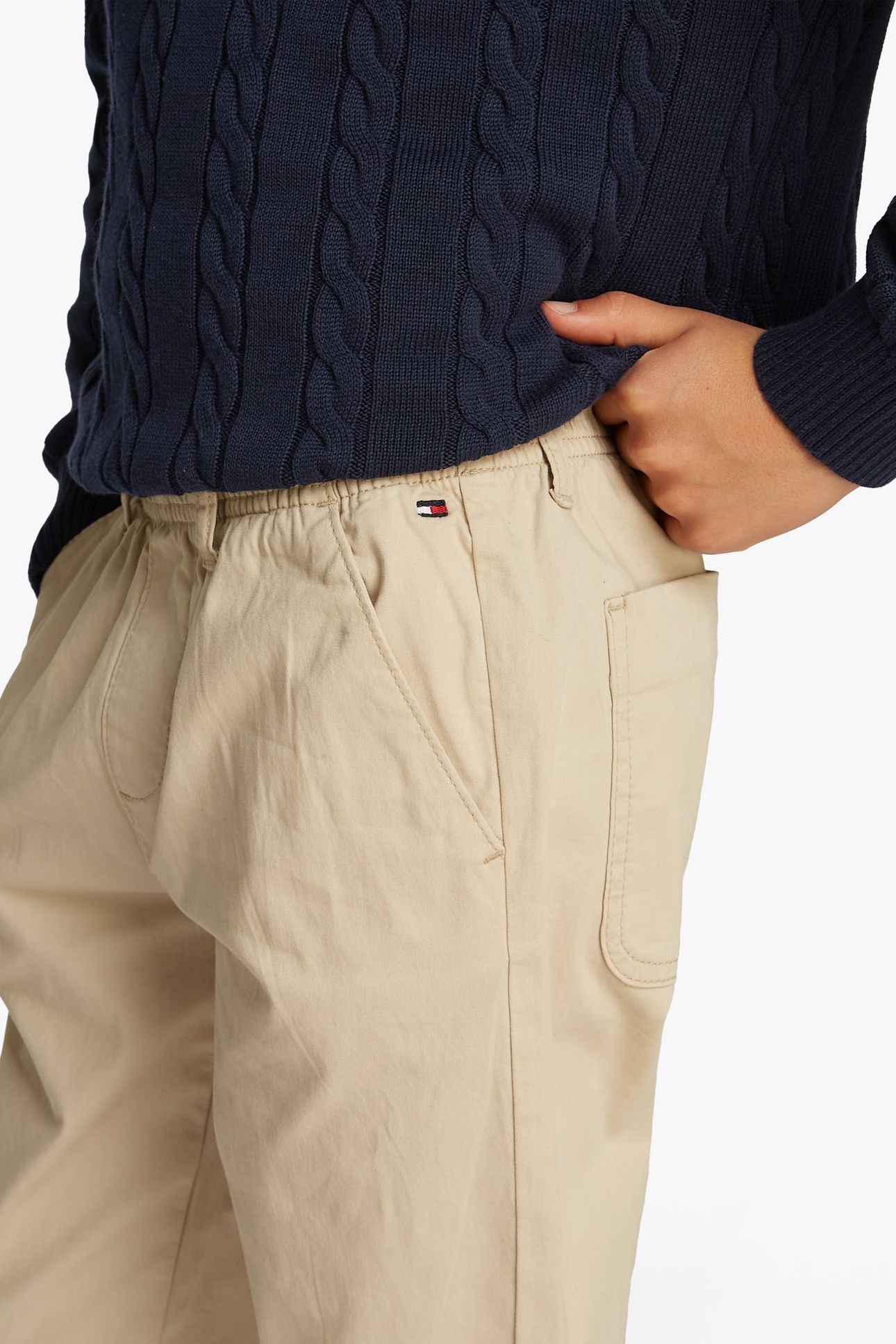 BOYS CREW NECK COTTON CABLE DARK NIGHT NAVY 6