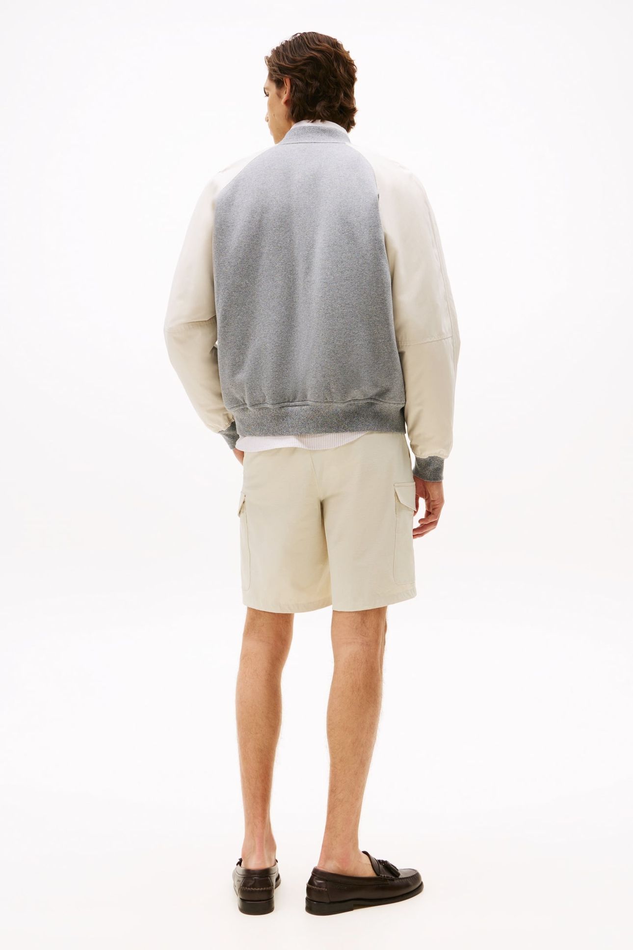 MIX MEDIA VARSITY BOMBER AUTHENTIC MARL/NEWSPRINT 2