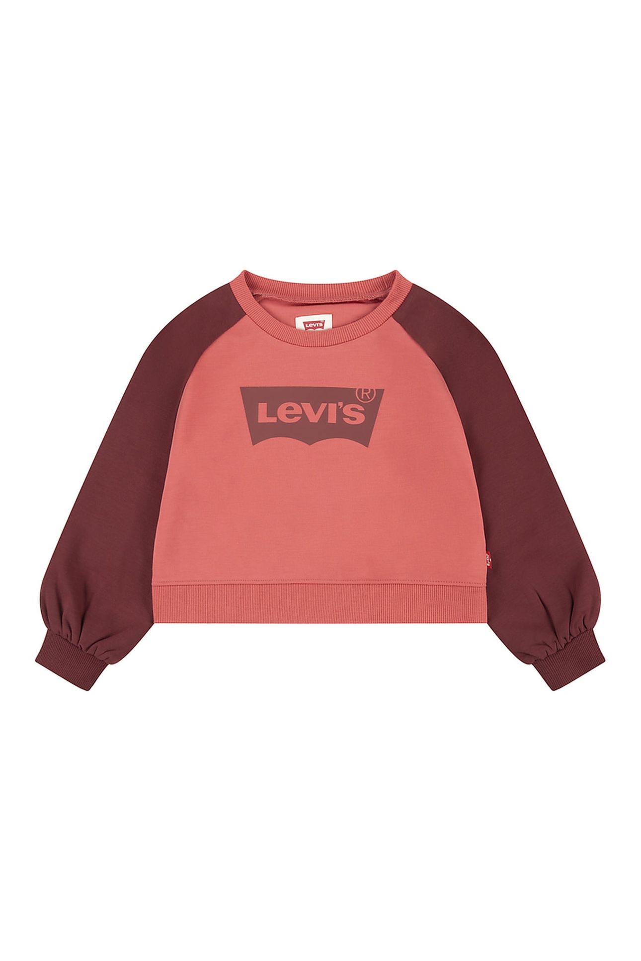 GIRLS RAGLAN BATWING CREW MINERAL RED 1