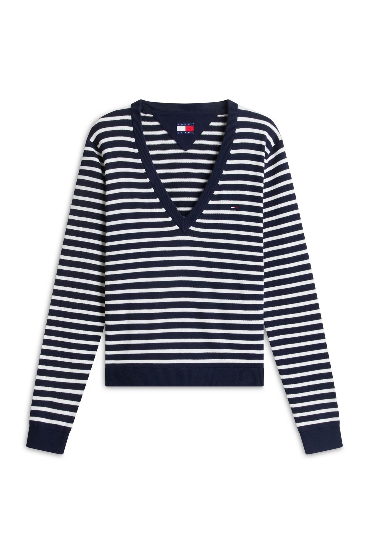 TJW ESSENTIAL VNECK DARK NIGHT NAVY/STRIPE 3