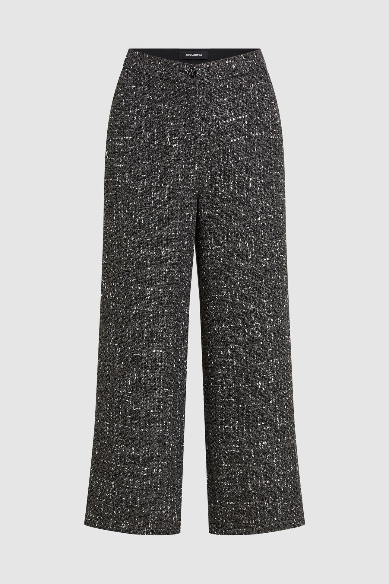 BOUCLE WIDE LEG PANTS GREY BOUCLE 1