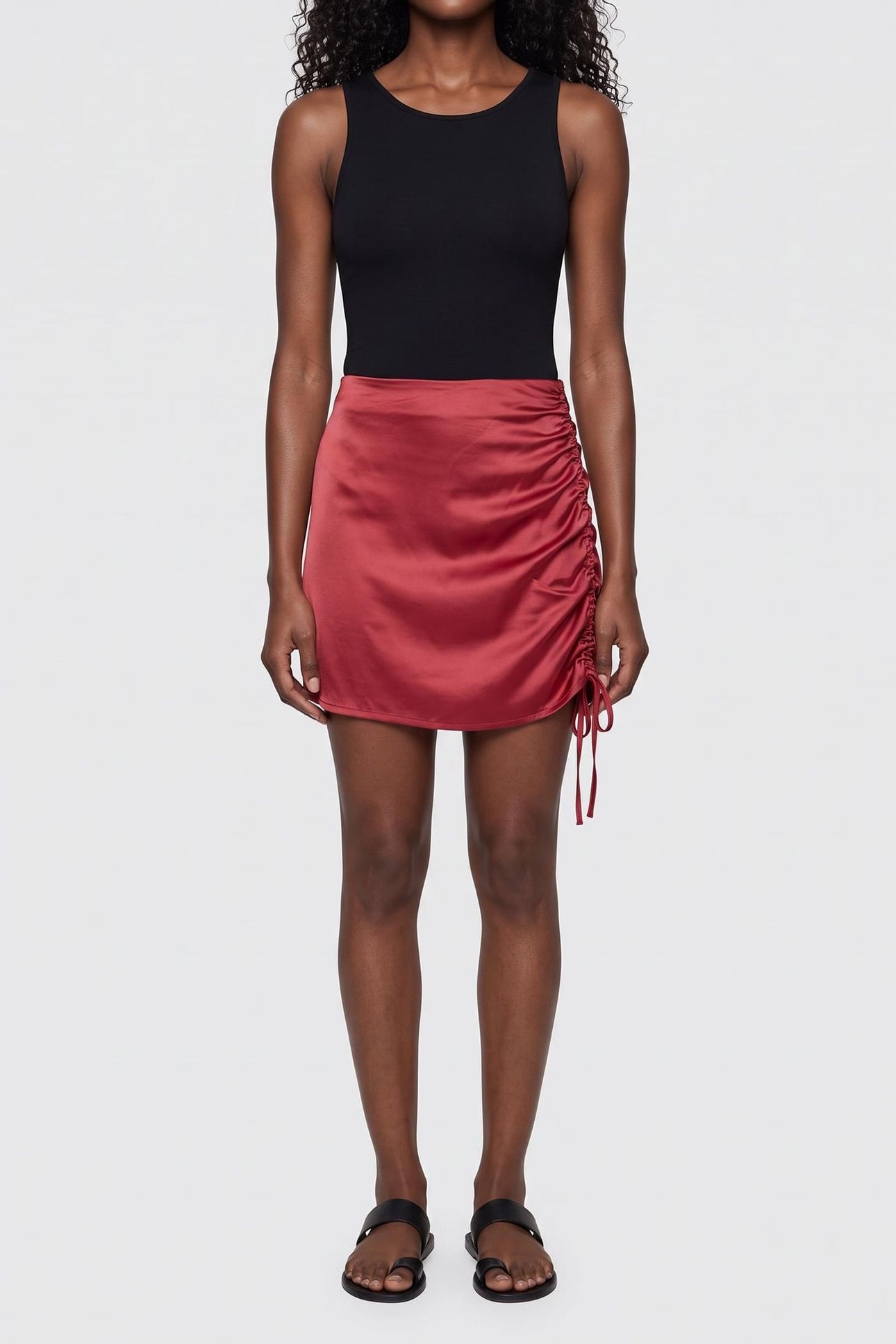 MINI SKIRT BRIQUE 1