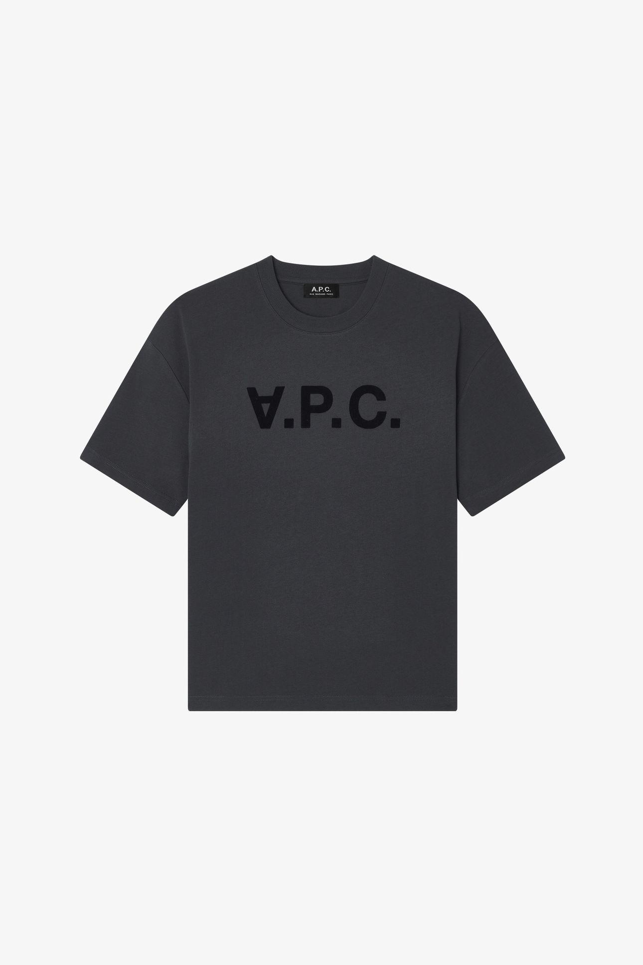 UNISEX T-SHIRT LOOSE-FIT SHORT SLEEVE FAUX BLACK 2