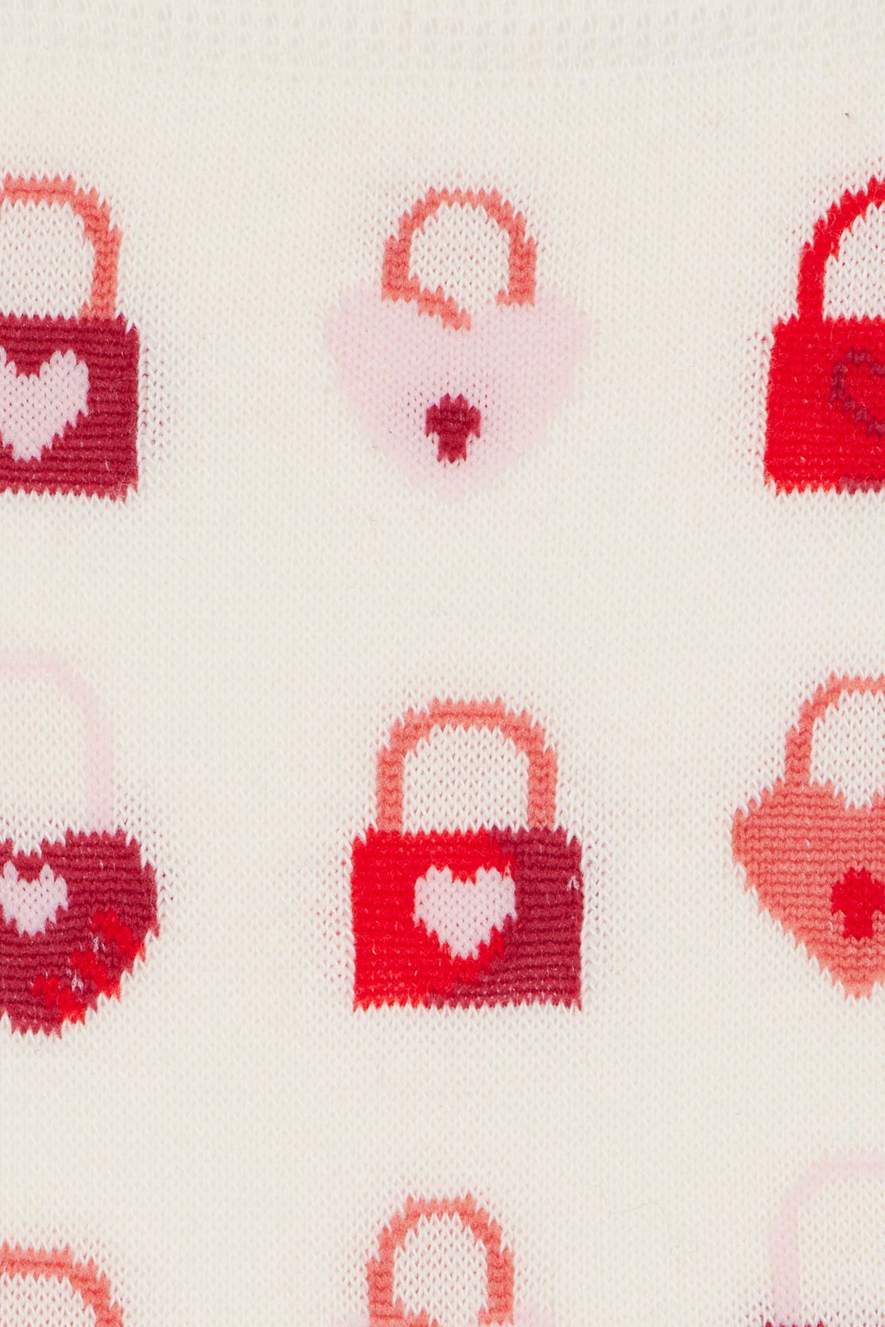 WOMEN SOCK HEART LOCKET OFF WHITE 6
