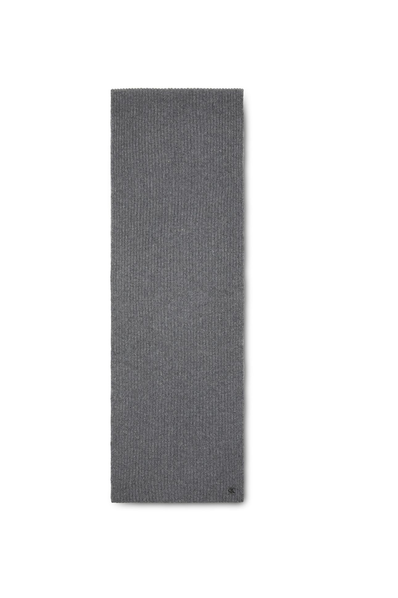 CK METAL WOOL RIB SCARF CHARCOAL HEATHER 1