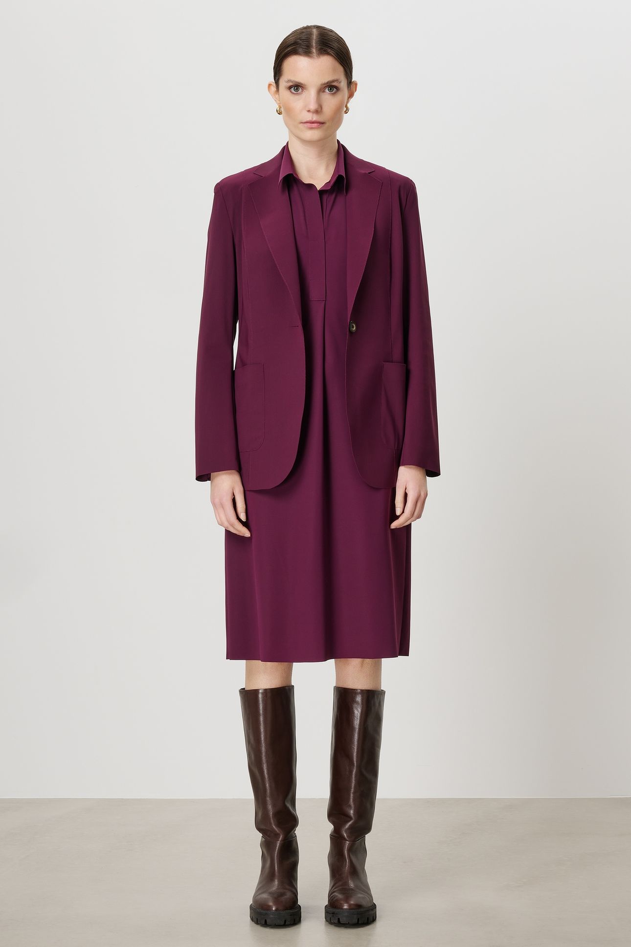 CRUZ DRESS DEEP-PLUM 1