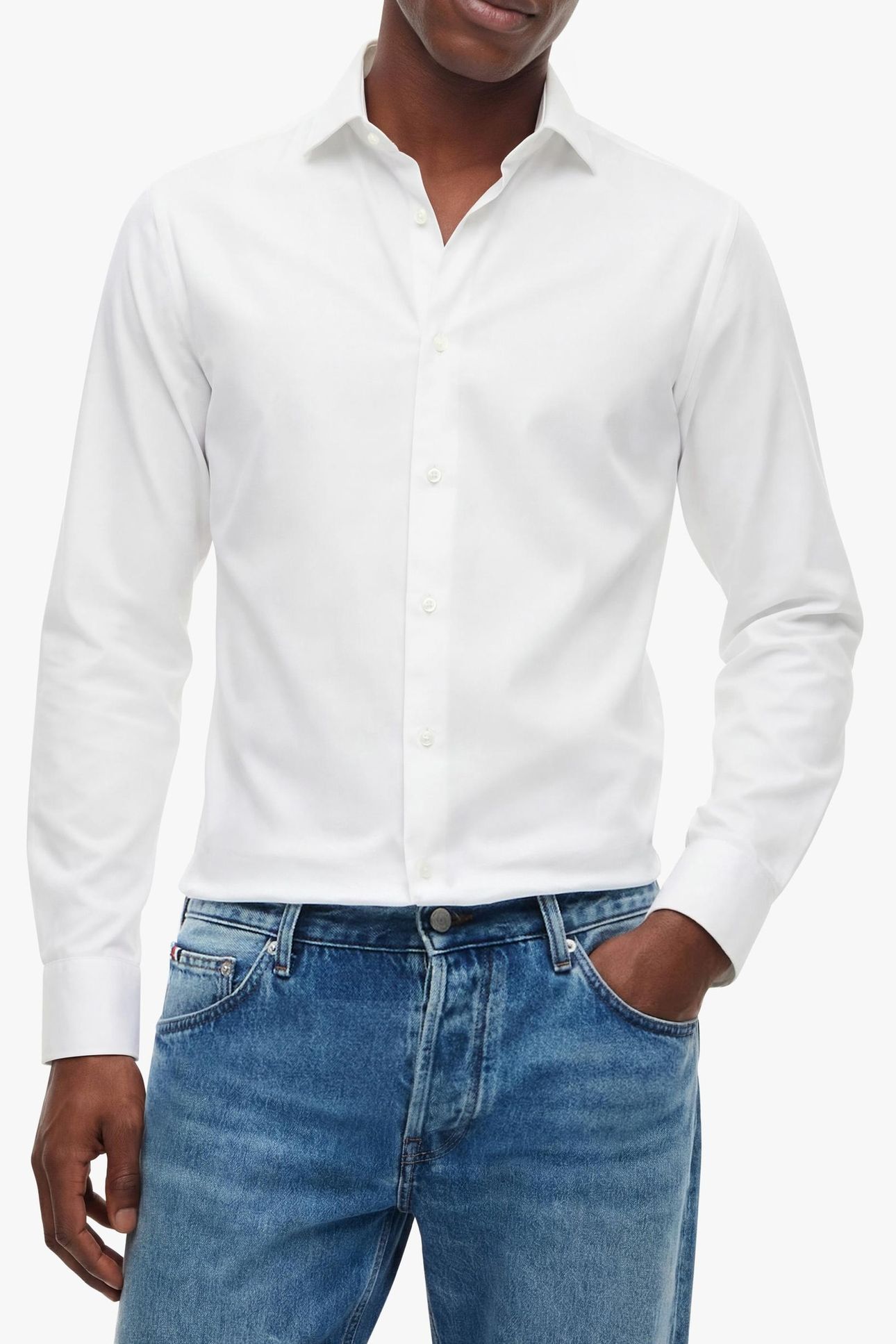 NY FLEX COLLAR SOLID WHITE 4