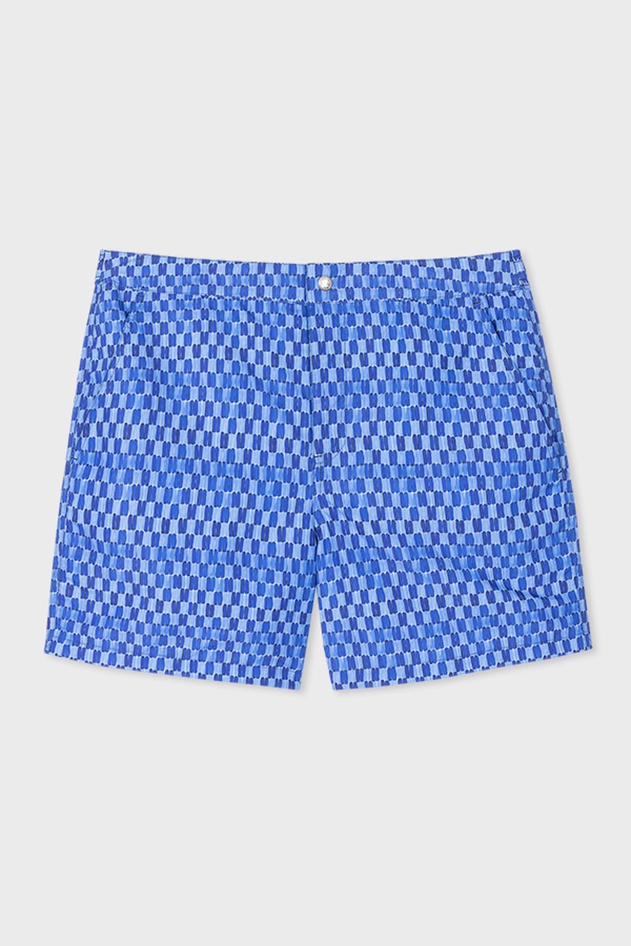 MEN SWIM SHORT PAINT GEO NAVY 5