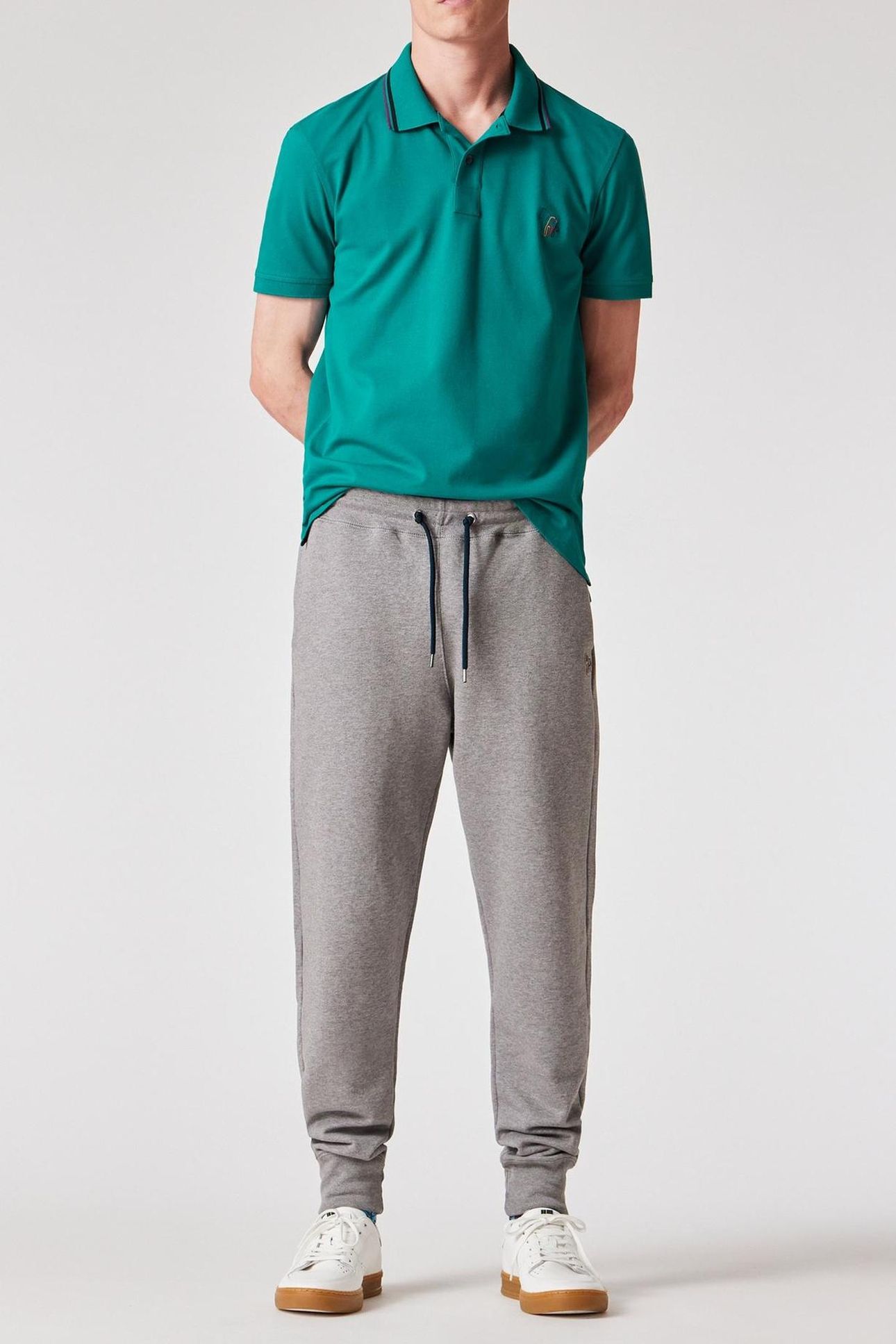 MENS REG FIT POLO ZEB EMB PETROL GREEN 2