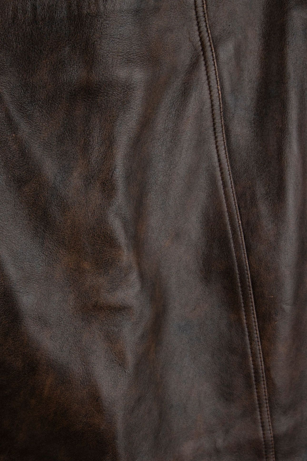 LA ULLA LEATHER SKIRT BROWN 4