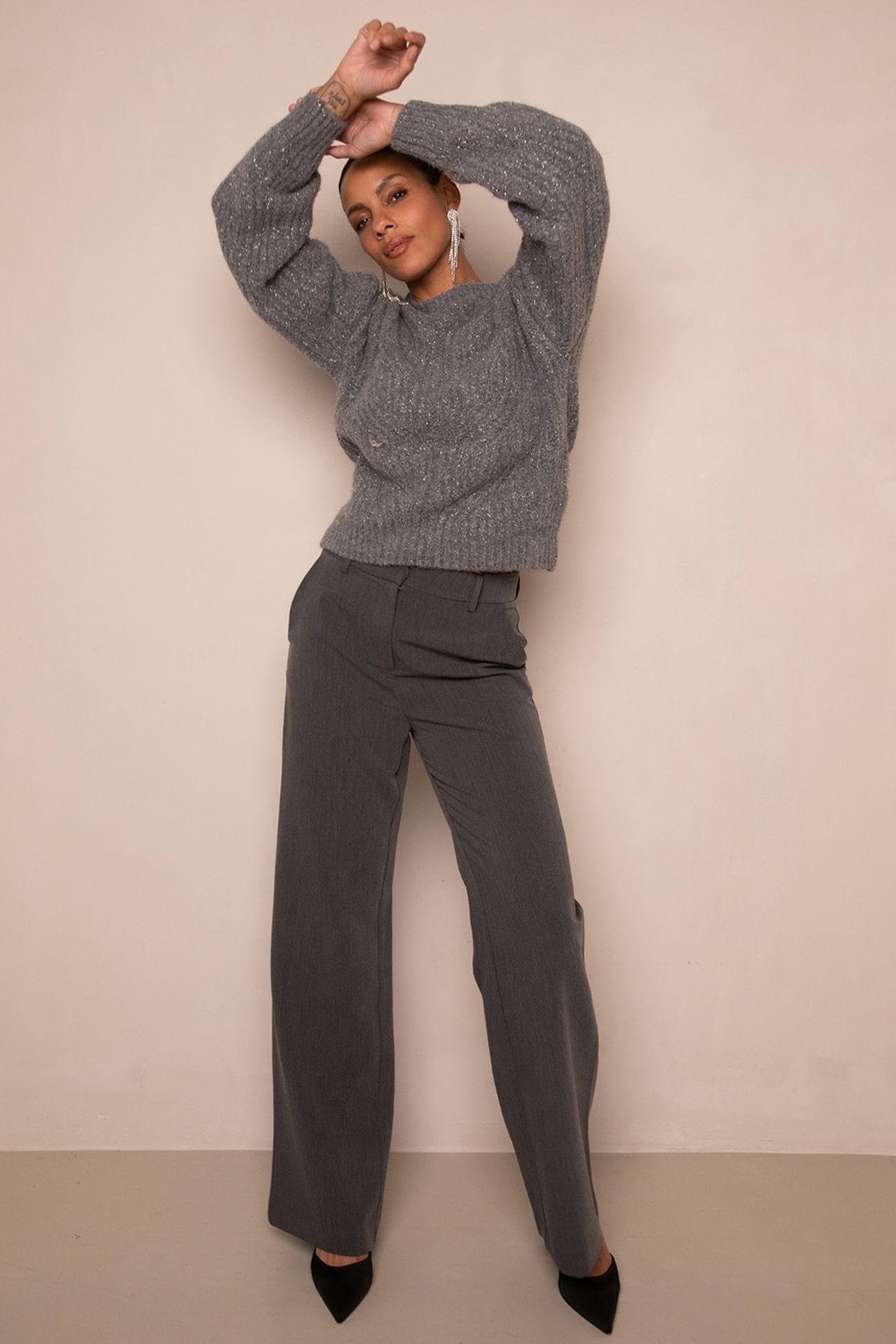 KATHLEEN PULLOVER GREY MELANGE 3