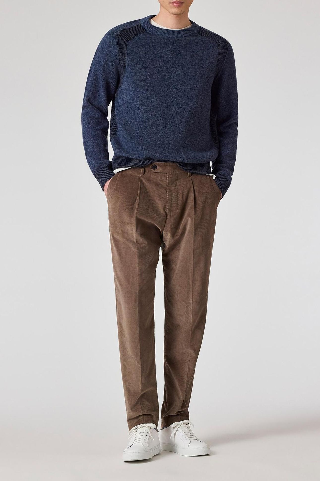 MENS SWEATER CREW NECK GREYISH BLUE 2