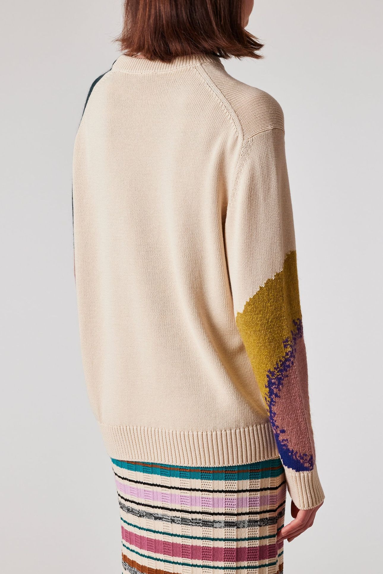 WOMENS KNITTED SWEATER CREW NECK IVORY 3