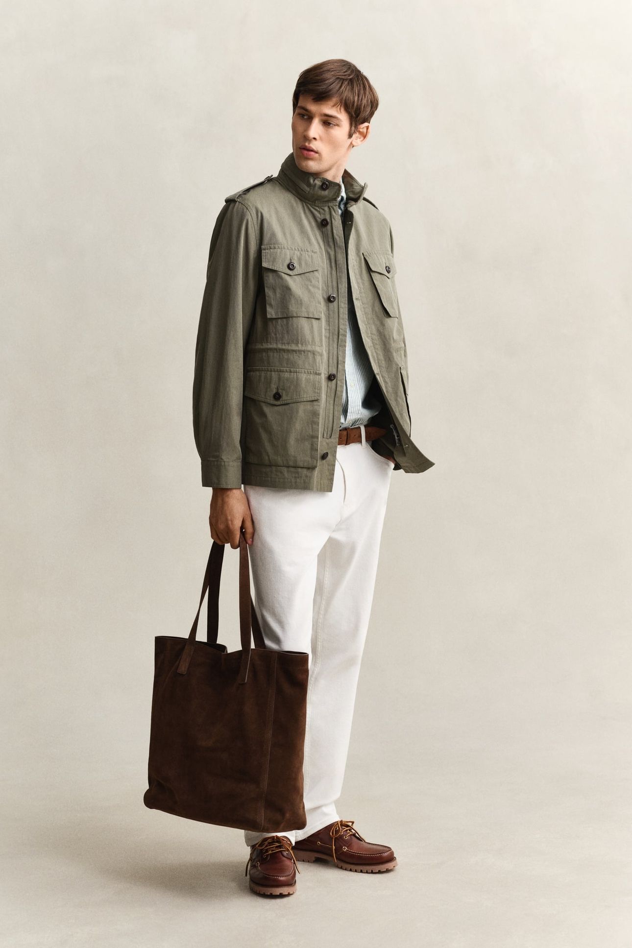 COTTON 4 POCKET JACKET DRY HERB GREEN 1