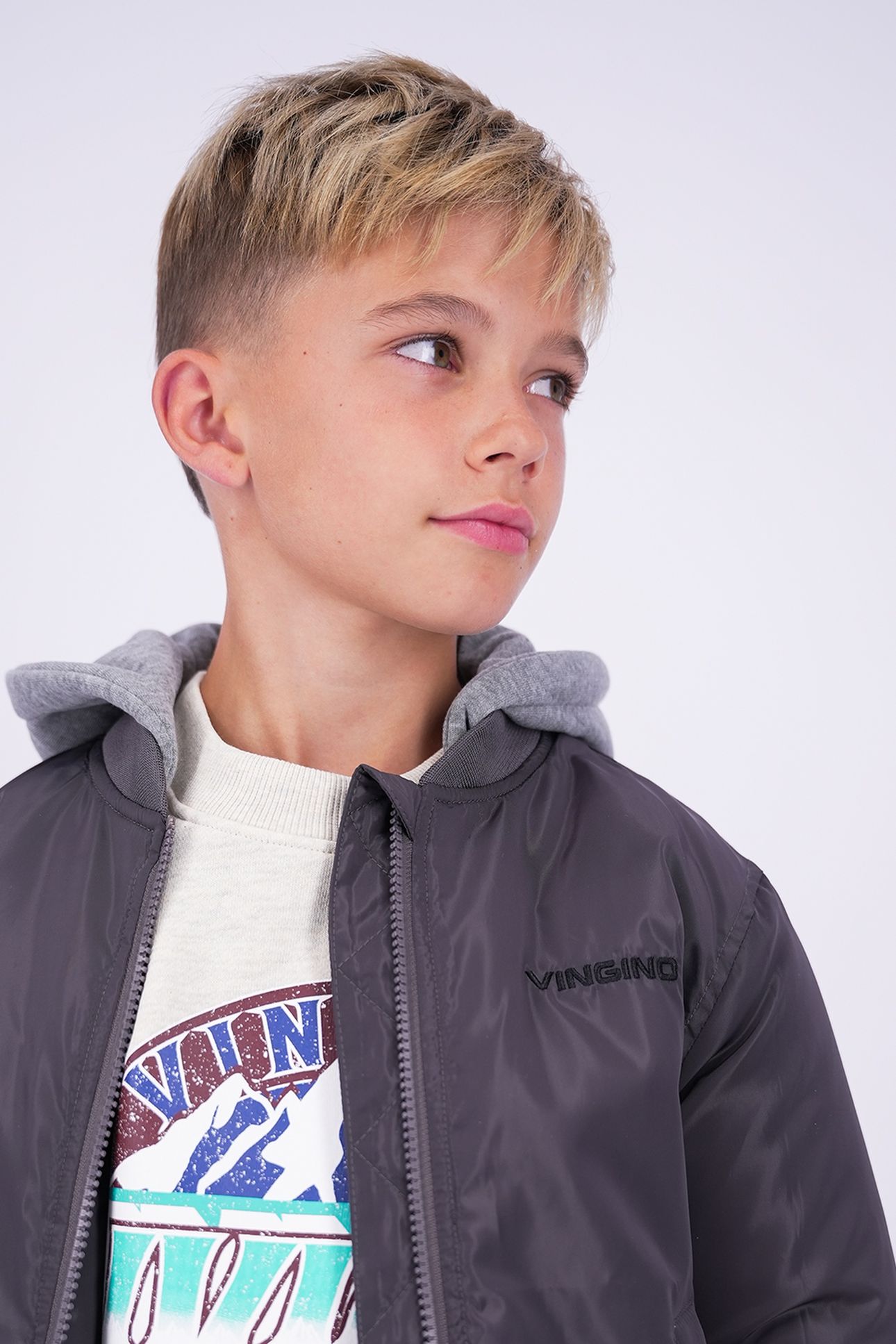 BOYS TOCER JACKET OUTDOOR GREY STONE 7