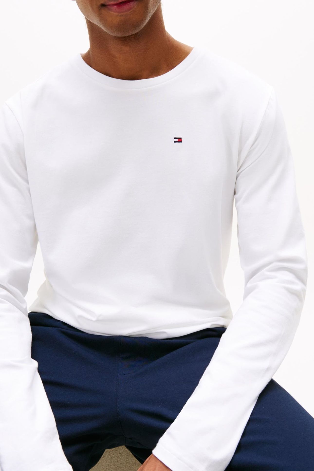 LS JERSEY PJ SET WHITE/DESERT SKY 5