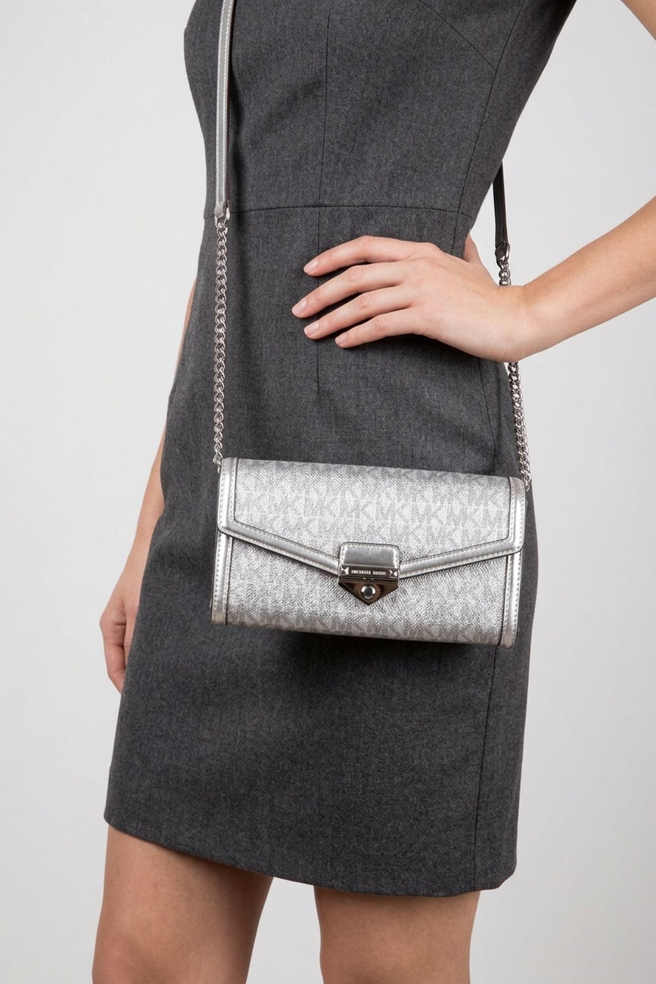 LARGE WLLT ON A CHAIN CROSSBODY SILVER 3