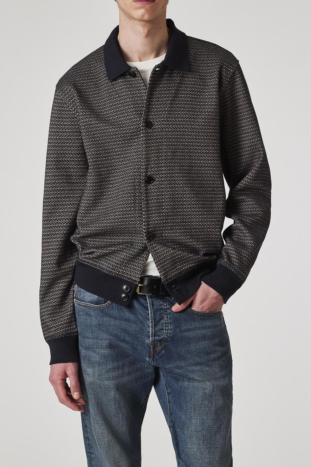 MENS JERSEY JACKET VERY DARK NAVY 1