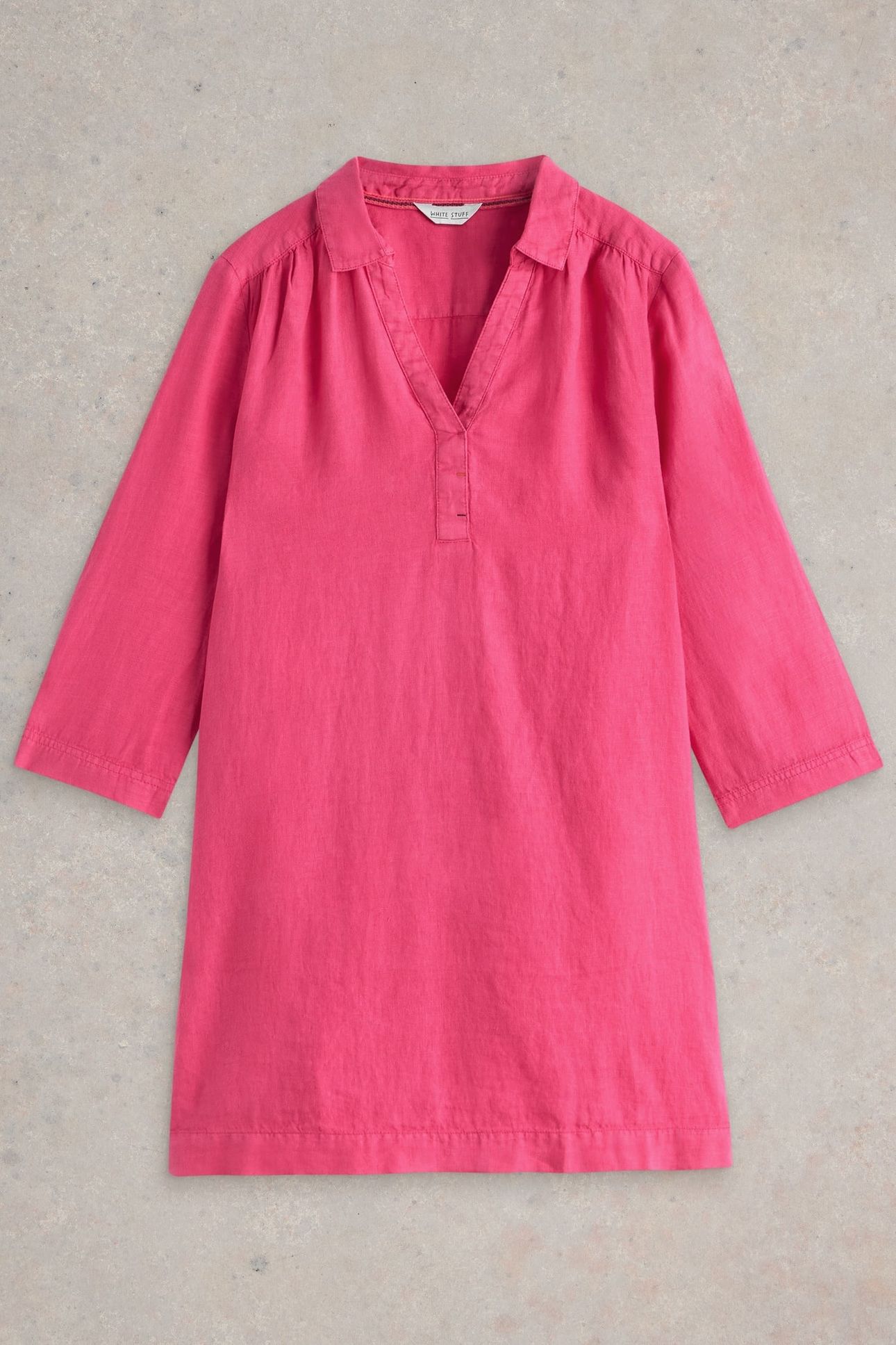 BLAKE LINEN TUNIC BRIGHT PINK 4