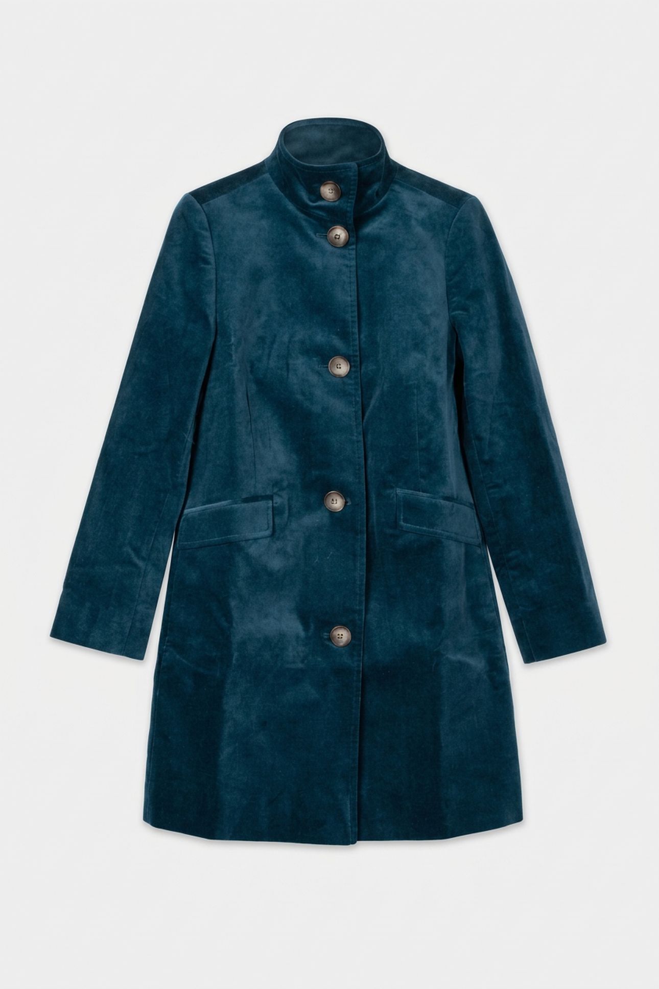KARLA VELVET COAT DARK TEAL 3