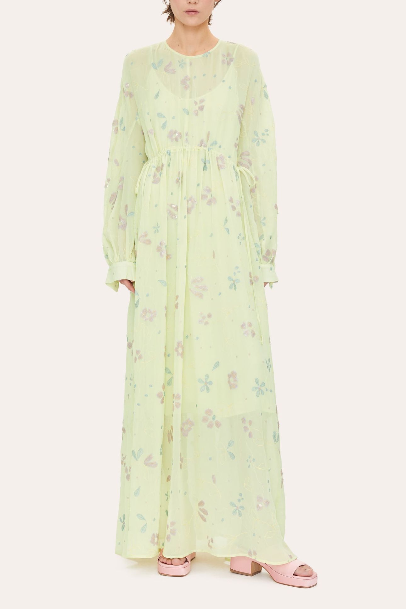 TAMMY DRESS LONG GREEN JADE GARDEN 1