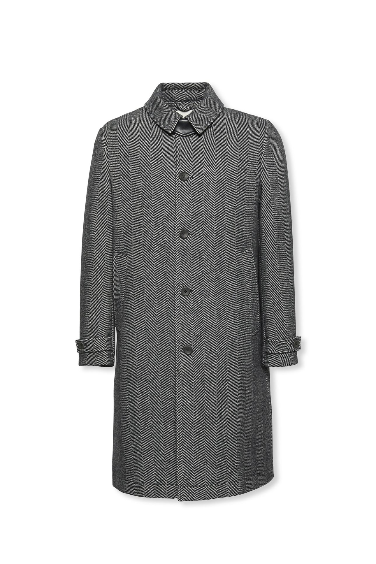LS TECH WOOL BLEND COAT BLACK 4
