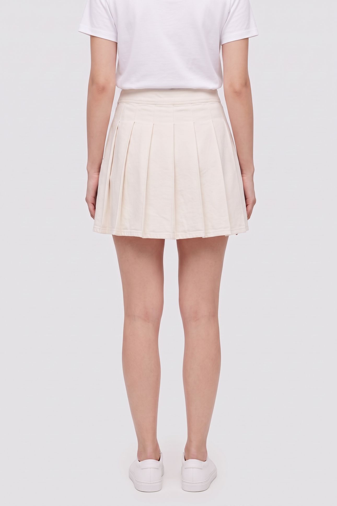 JANNA DENIM MINI SKIRT WHITE 2