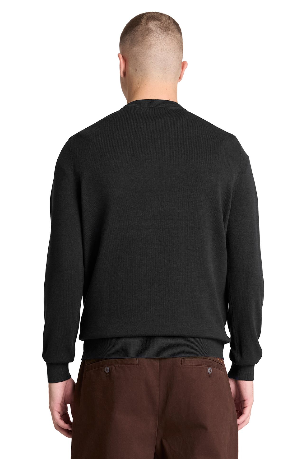 OYSTER RIVER COTTON CREWNECK SWEATER BLACK 2
