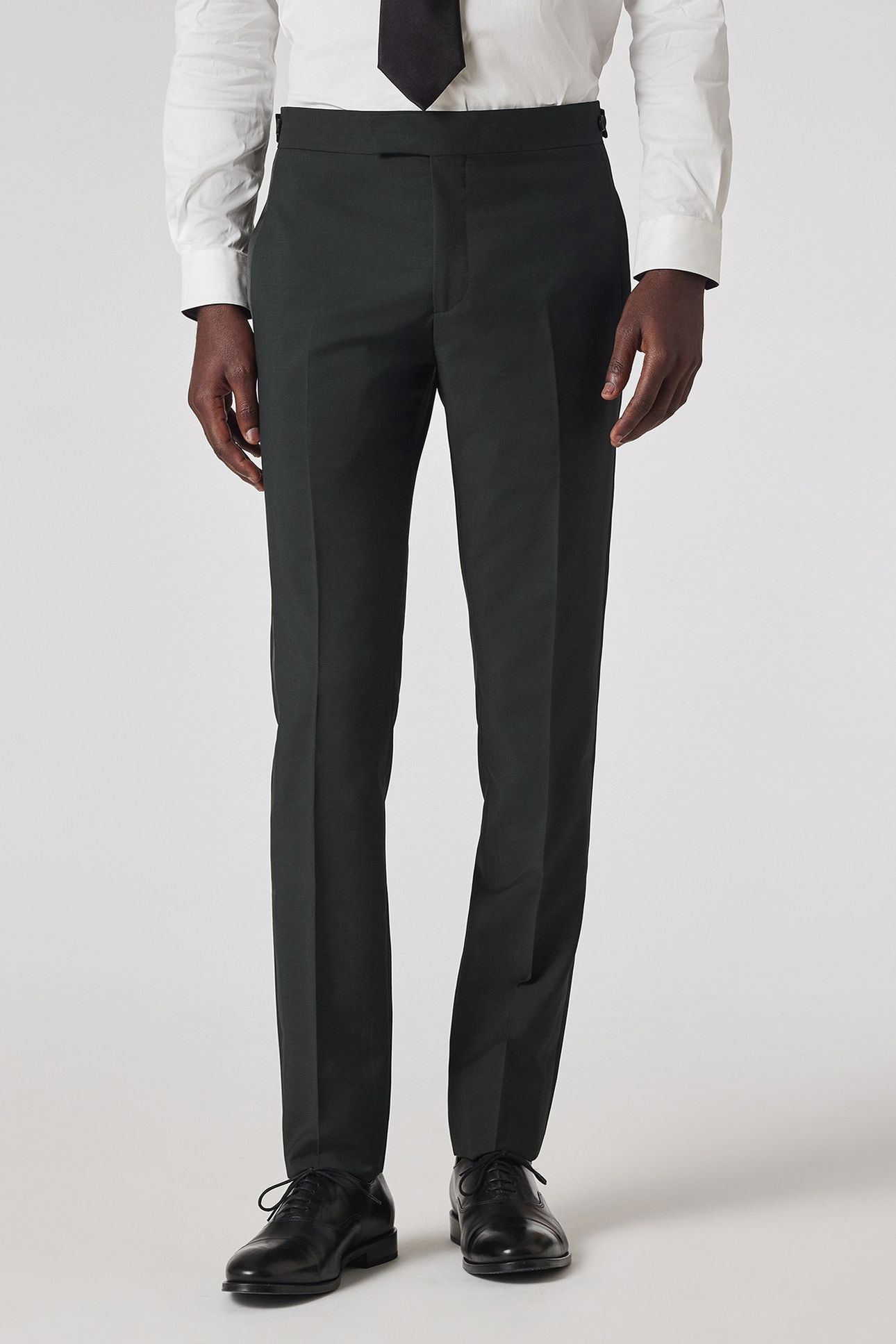 MENS SLIM FIT TROUSER VERY DARK GREEN 1