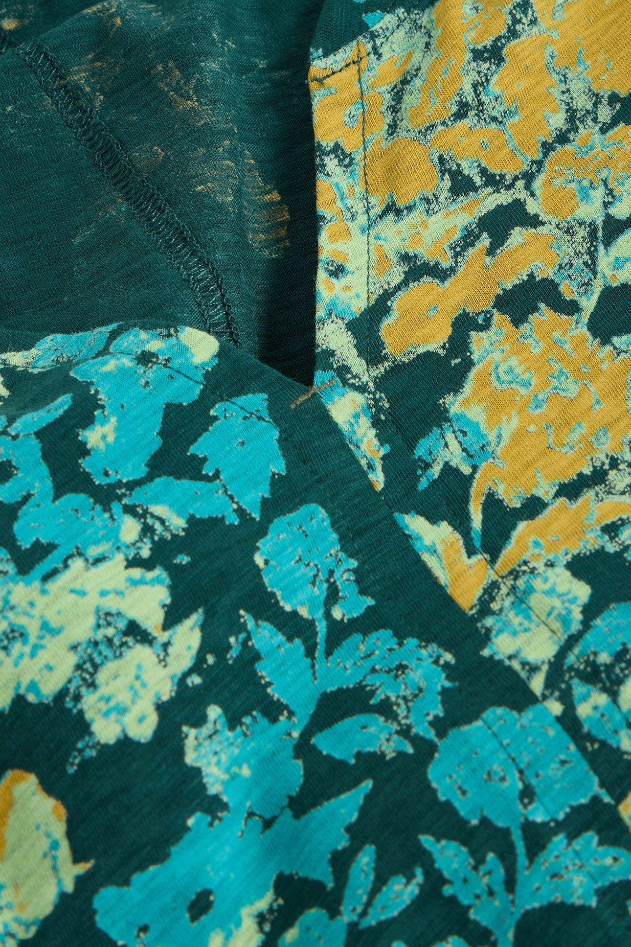 NELLY 3/4 SLV TEE GREEN PRINT 5