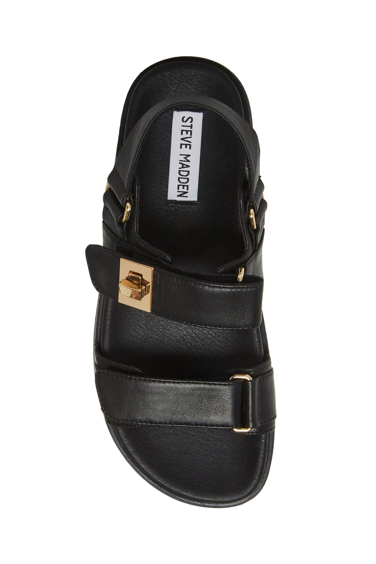 MONA SANDALS BLACK LEATHER 7