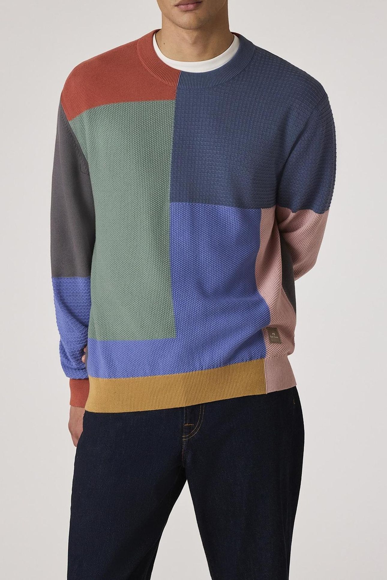 MENS SWEATER CREW NECK MULTI COLOURED 1