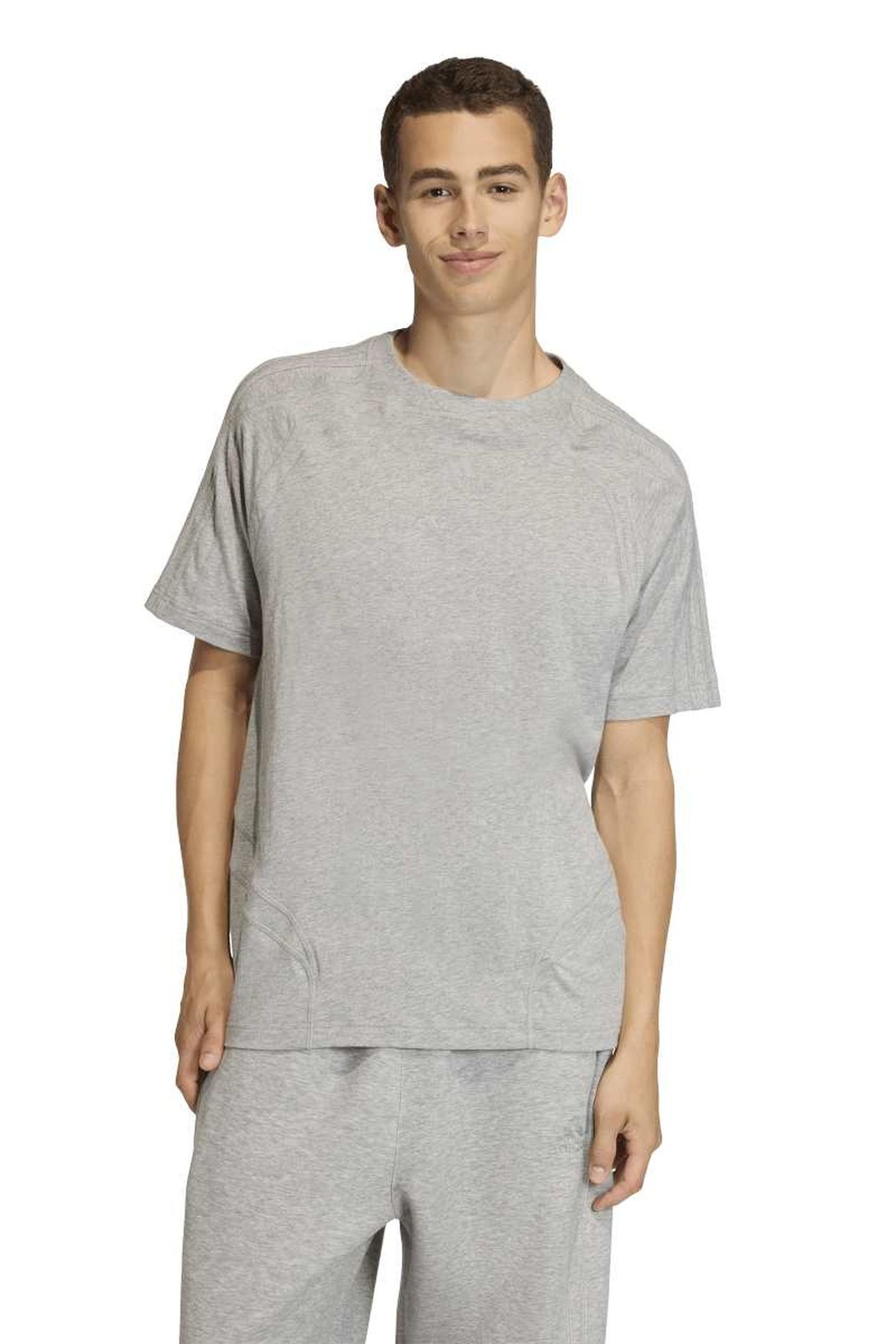 UNISEX CUTLINE CO TEE MEDIUM GREY HEATHER 1