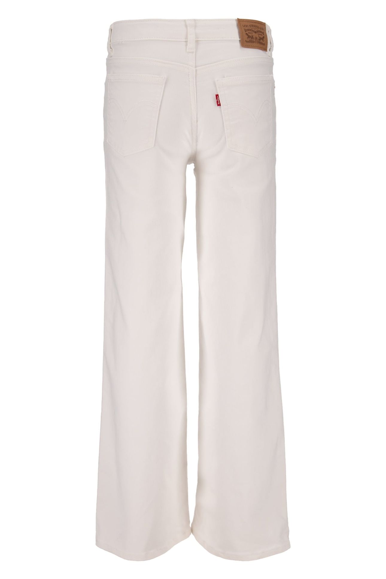 GIRLS WIDE LEG JEANS WHITE 2