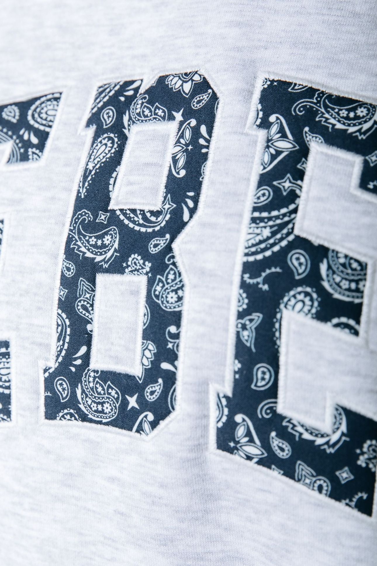 REBEL PAISLEY PATCH DROPPED SHOULDER SWEAT LIGHT GREY MELANG 3