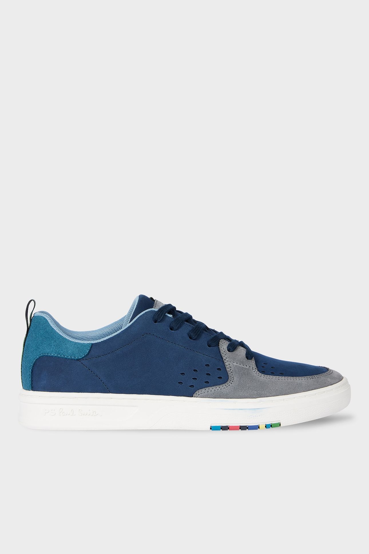 MENS SHOE COSMO NAVY GREY TOE WHITE 1