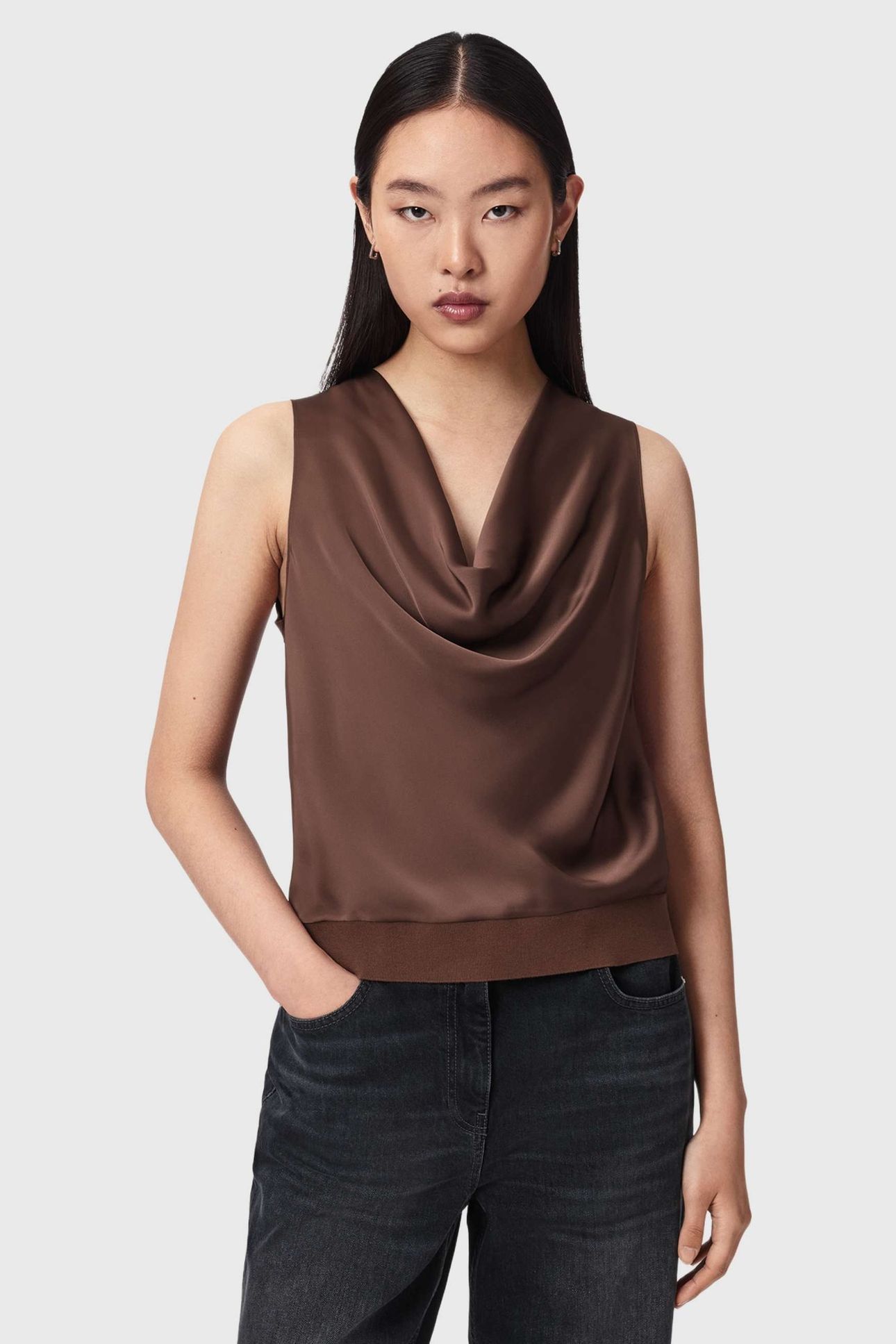 ZOEY COWL TOP PENNY BROWN 2