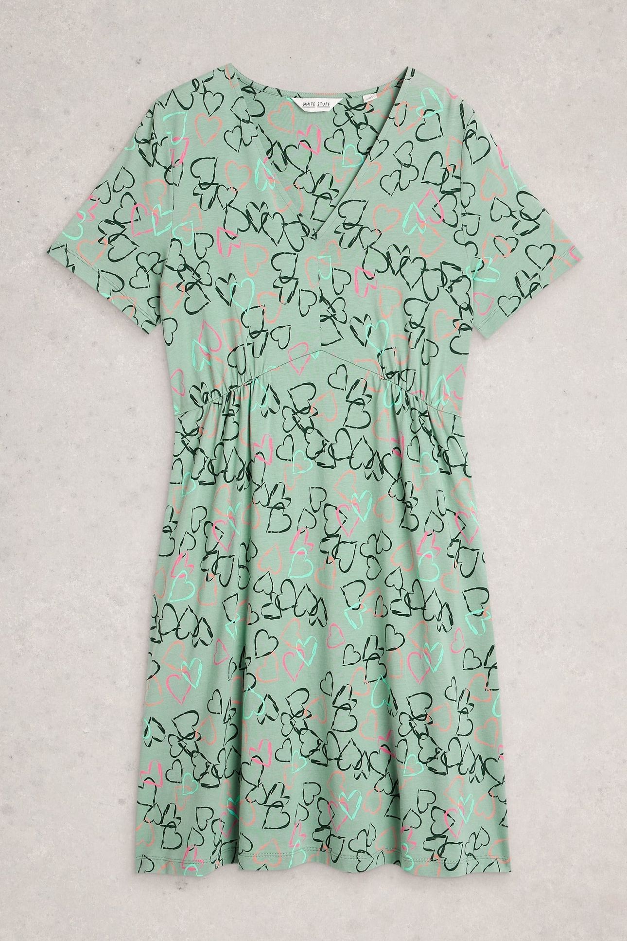GRACIE JERSEY DRESS GREEN MULTI 1