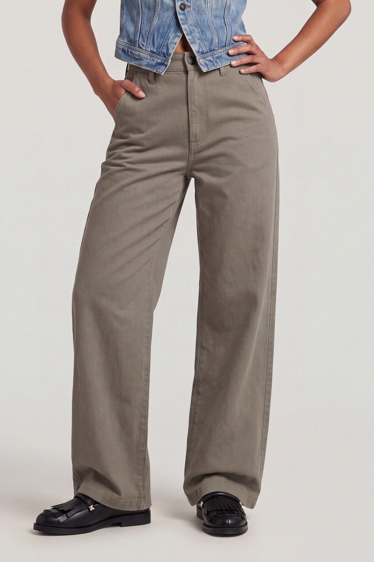 DECK 2.0 HIGH LOOSE CHINO DARK BROWN 1