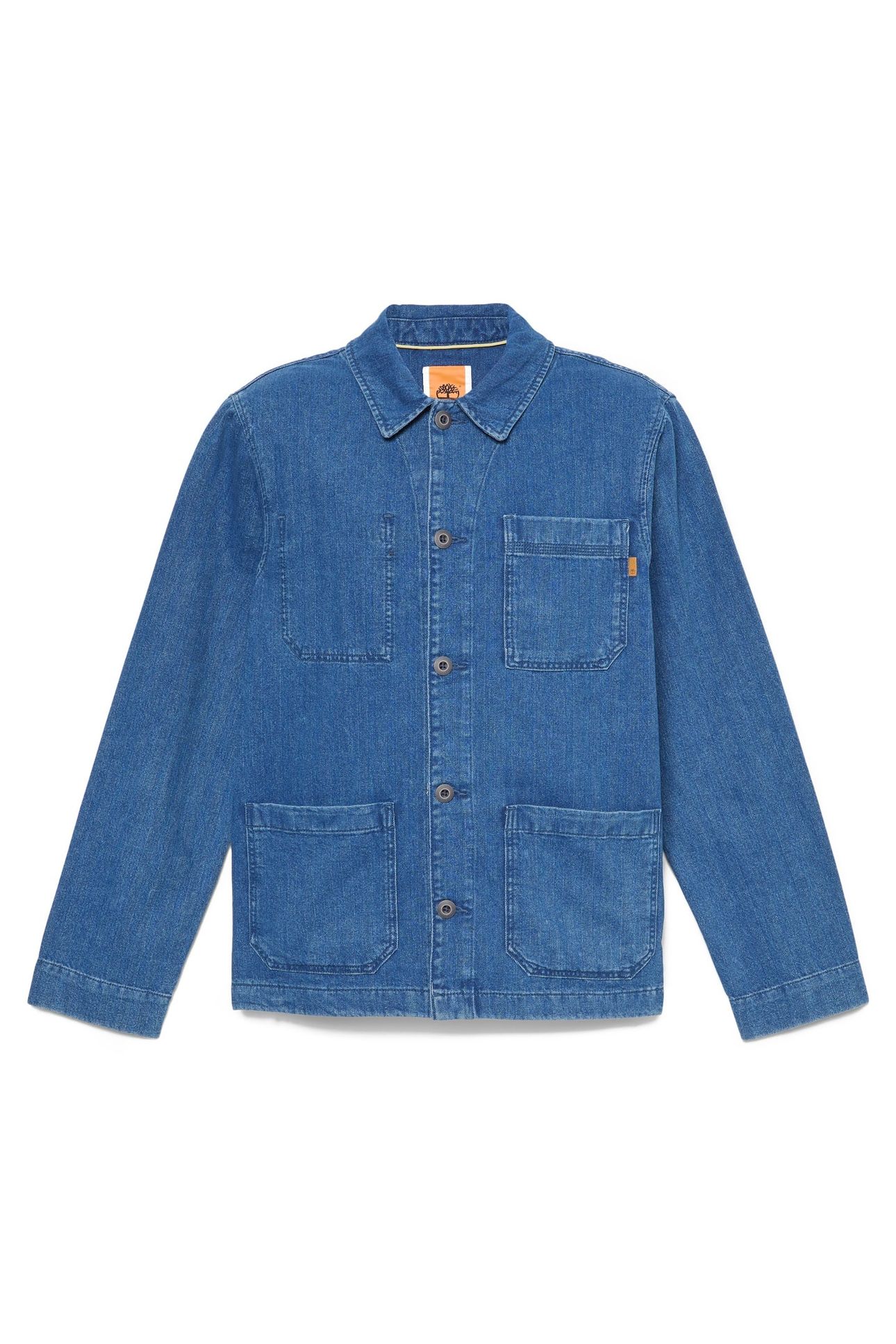 KEMPSHIRE HERRINGBONE DENIM CHORE JACKET MOODY BLUE WASH 3
