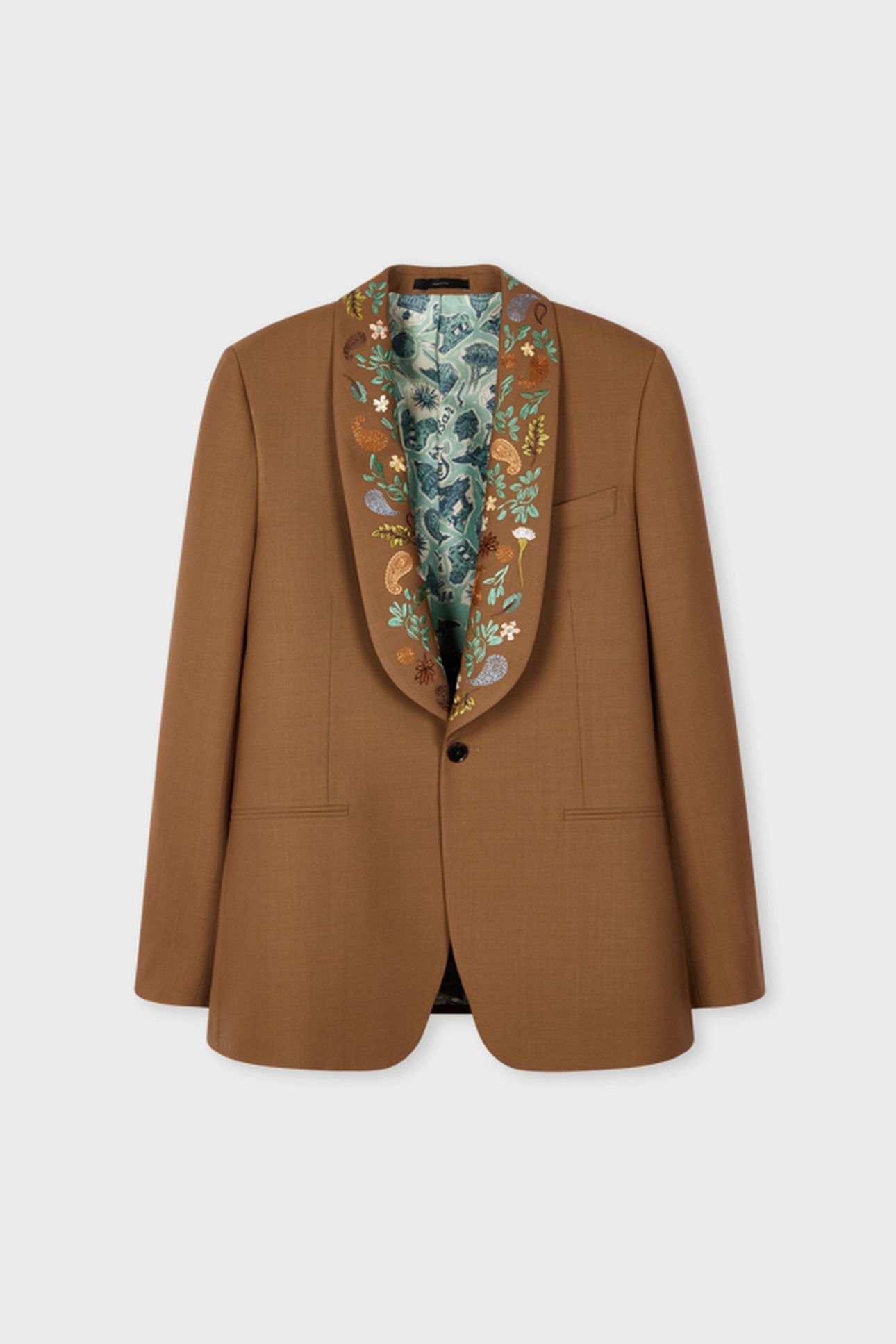 MENS TAILORED FIT 1 BTN JACKET CAMEL 3