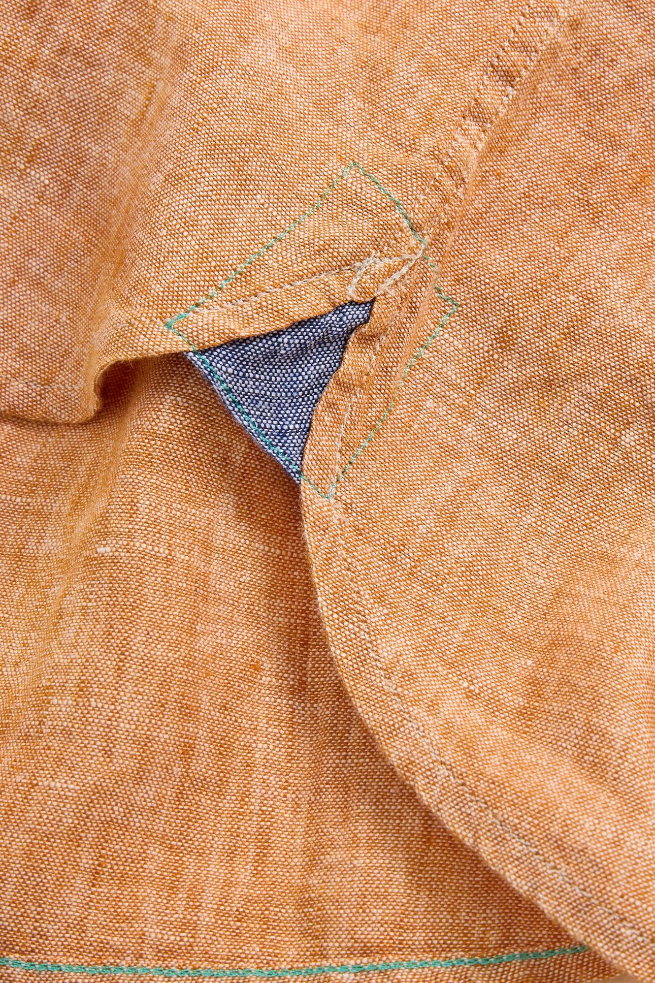 PEMBROKE LS LINEN SHIRT DARK ORANGE 4