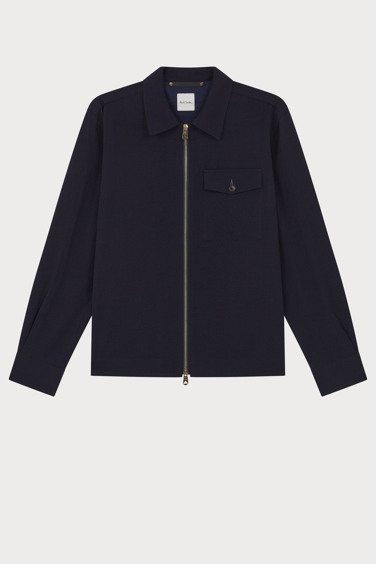 MENS ZIP SHIRT JACKET VERY DARK NAVY 1