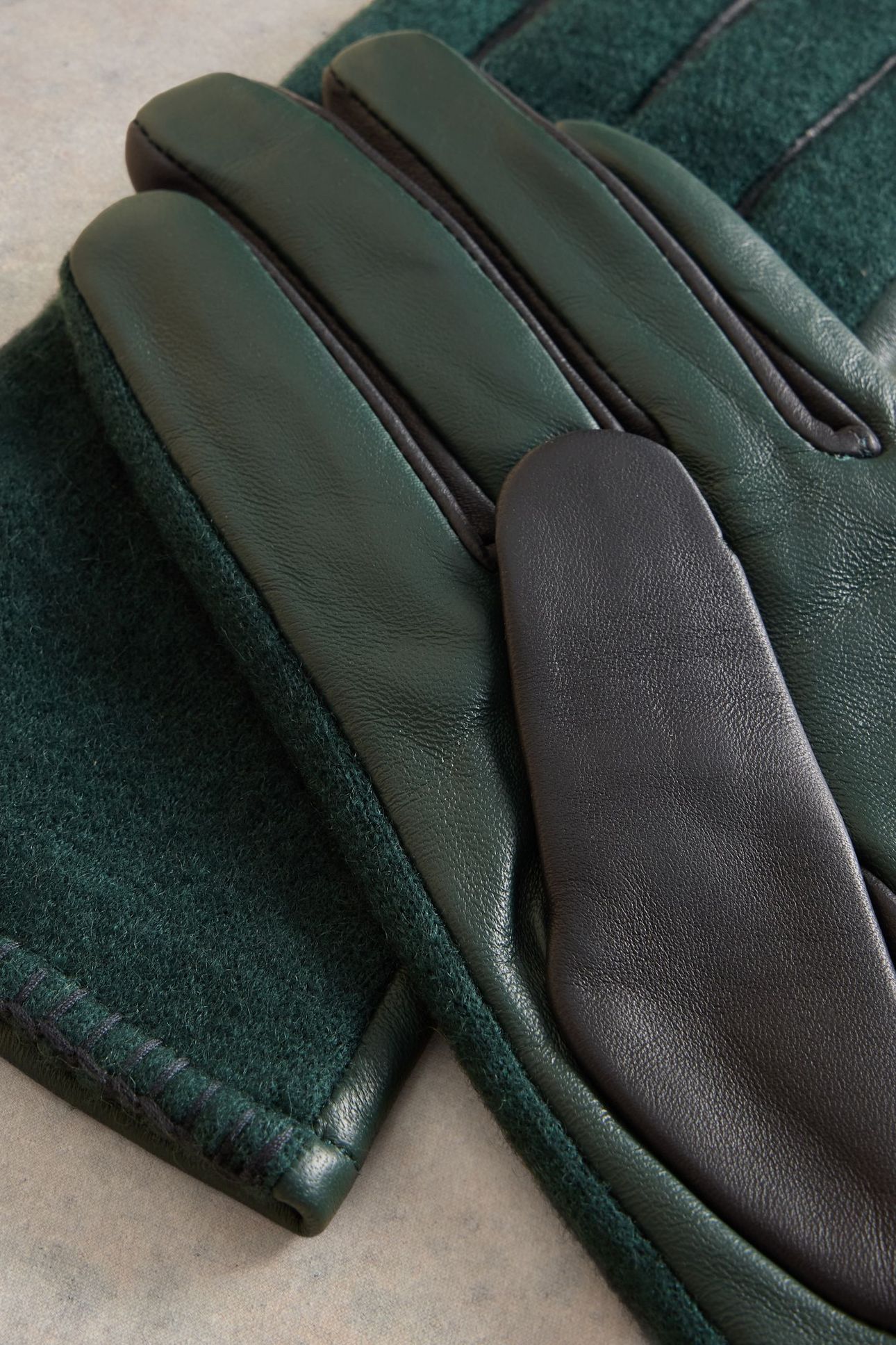 LUCIE LEATHER GLOVE DARK GREEN 3