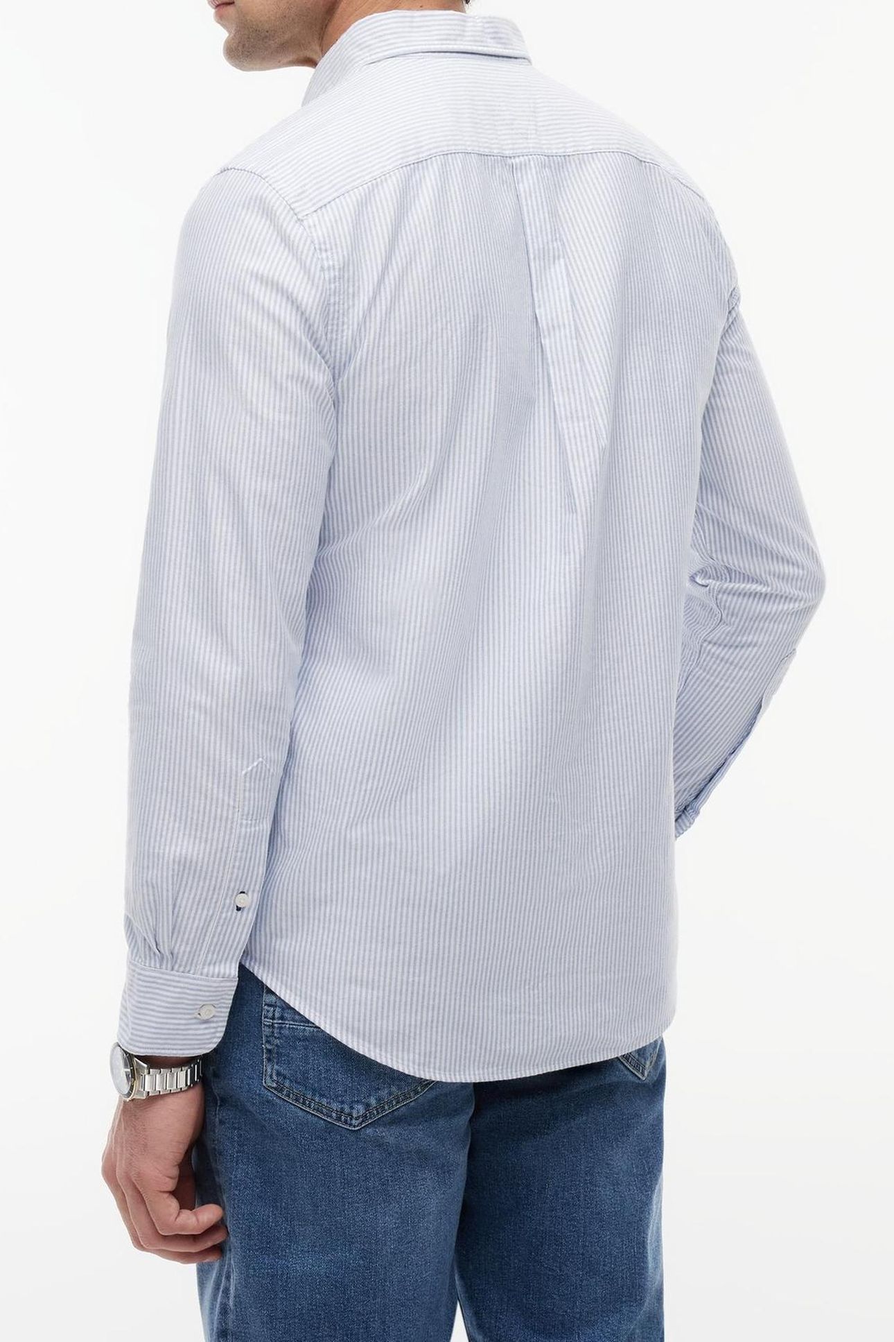 HERITAGE OXFORD STRIPE SHIRT BLUE/WHITE 2